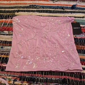 Y2k Top Tube Top Forever 21 Embellished Strapless Tank Top with Rhinestones Top